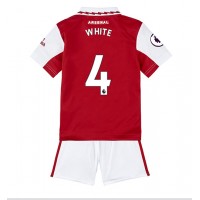 Arsenal Benjamin White #4 Fußballbekleidung Heimtrikot Kinder 2022-23 Kurzarm (+ kurze hosen)